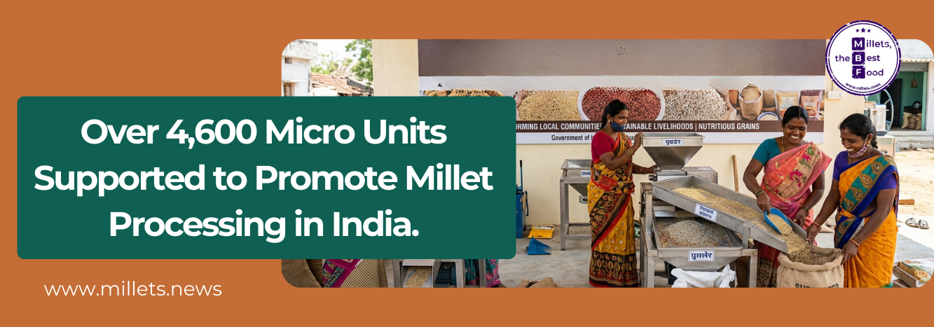 Over 4,600 Micro Units Supported to Promote Millet Processing in India